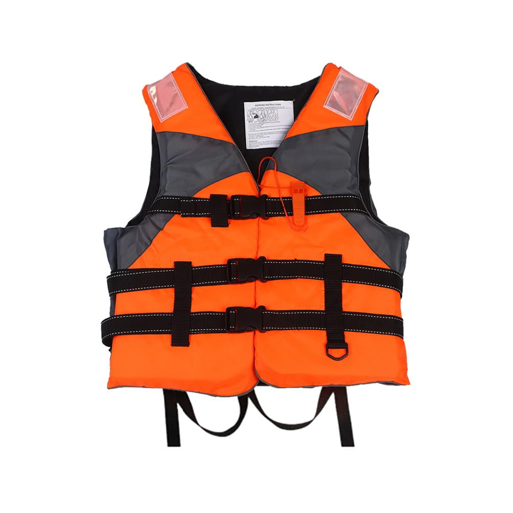 Adult Nylon Life Jacket Drifting Swimming Boating Fishing Zipper Surf Life Vest 