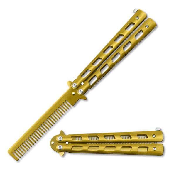 8.5″ Butterfly Comb Steel Iridescent Vented Handle