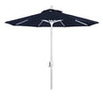 thumbnail image 1 of Parasol de Marché en Aluminium 7,5 Pieds Inclinaison Push Blanc Mat/sunbrella/marine, 1 of 3