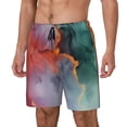 thumbnail image 1 of Fotbe Colorful Abstract Waves Traje de Baño para Hombre – Shorts de Natación de Secado Rápido con Forro y Bolsillos-Medium, 1 of 6