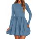 thumbnail image 1 of Vestido PRETTYGARDEN Mini Burbuja de Manga Larga Gris Azul XL, 1 of 8
