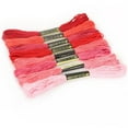 thumbnail image 1 of Multicolor Cotton Embroidery Threads Floss Set Handicraft DIY Soft Colorfast Sewing Skeins Wristband Crafting 7.5 Meters Red 8 Colors, 1 of 8