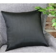 thumbnail image 3 of Aiking Home Solid Faux Silk Euro Sham / Pillow Cover 26 by 26 - Black, 3 of 3
