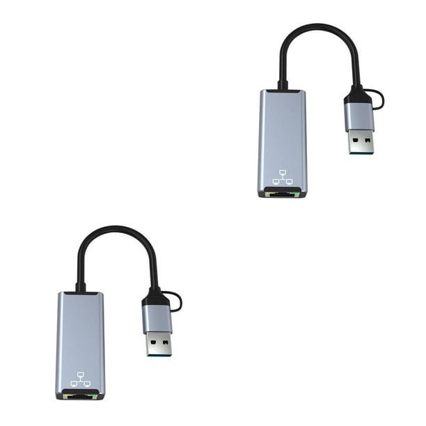 Seitruly Adaptador LAN Ethernet RJ45, dispositivo convertidor pequeño, accesorio de ordenador, equipo de tarjeta de red de 100/1000Mb, accesorios 1000M 2piezas