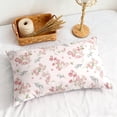 thumbnail image 5 of JOLUSERE 3-Piece Pink Flowering Crabapple Comforter Queen Set, Soft Plants Aesthetic Bedding Set for Adults, 5 of 9