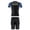Blue@GC@, variant on CONZONE Mens Swimwear 2 Peice Set Casual Bathing Suit for Men Letter Graphic Short Sleeve Rash Guard Shirt Swim Trunks Elastic Summer Swimming Clothes