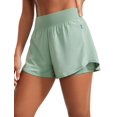 thumbnail image 1 of Shorts CRZ YOGA de Doble Capa con Entrepierna de 3" y Cintura Alta Verde, 1 of 5