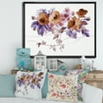 thumbnail image 2 of Designart 'Purple Wildflowers On White IV' Traditional Framed Canvas Wall Art Print, 2 of 5