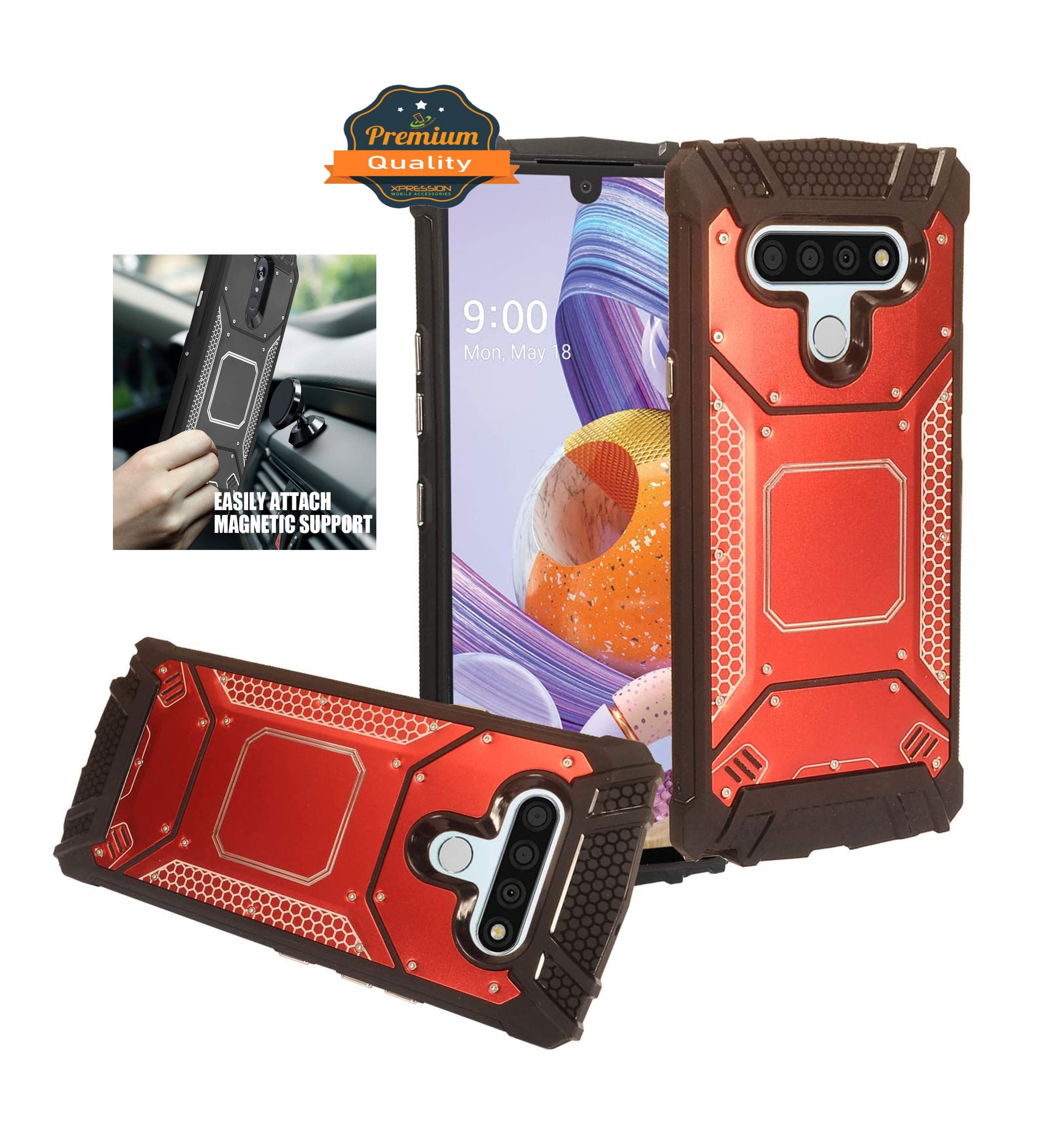 LG K51, Reflect Phone Case Heavy Duty Shockproof [Tough Armor] Hybrid