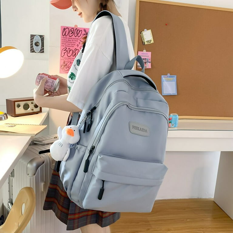 2022 Spring New Plaid Backpack Large Capacity Students Schoolbag Astronaut  Style Girl Travel Bag Waterproof