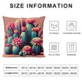 thumbnail image 5 of JRXY Throw Pillow Cover Green Succulents and Cactus Plants with Flowers Hand Drawn Pillow Case Decorative for Sofa Couch Chair Bedroom White, 5 of 5