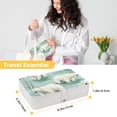thumbnail image 5 of Polar Bear Earring and Bracelet Holder Organizer Box with Removable Compartment and Portable PU Leather, 5 of 6