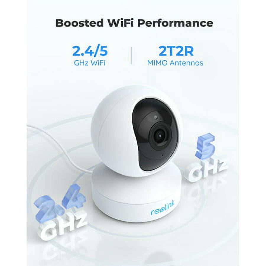 Reolink 5MP 2.4/5G WiFi Indoor Security Camera PTZ with Auto Tracking Human/Pet AI Ideal for Baby Monitor/Pet, E1 Zoom-2 Pack
