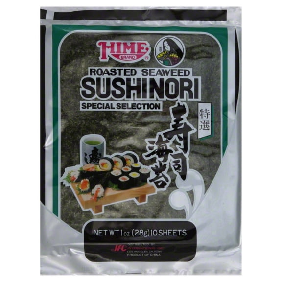 Hime Tempura Batter Roasted Seaweed Sushinori Wrap, 1 Ounce-10 per pack -- 12 packs per case.