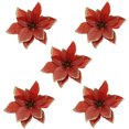 thumbnail image 1 of Navidad grande 15 cm Poinsettia brillo flor árbol colgante fiesta decoración Wmkox8yii gf9548, 1 of 1