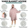 thumbnail image 5 of Wearable Oversized Blanket,Pink Unicorn Cloud Heart Pattern Wearable Blanket Hoodie for Adults,Cozy Hooded Blankets with Super Pockets,Super Warm Fuzzy Pullover for Women & Men, 5 of 6