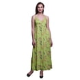 thumbnail image 1 of Bimba Bird Printed Adjustable Spaghetti Strap Long Maxi Dress Summer Beachwear-X-Small, 1 of 5