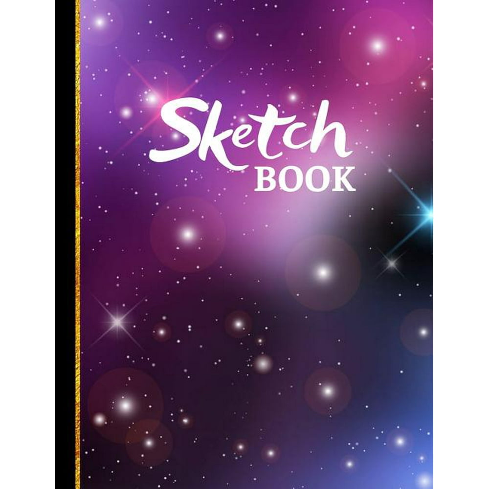Sketchbook Purple Galaxy Large Sketchbook / Drawing Book to Practice