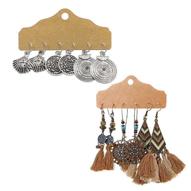 Pendientes Laklulu con borlas tejidas, pendientes bohemios, pendientes colgantes para mujeres y niñas