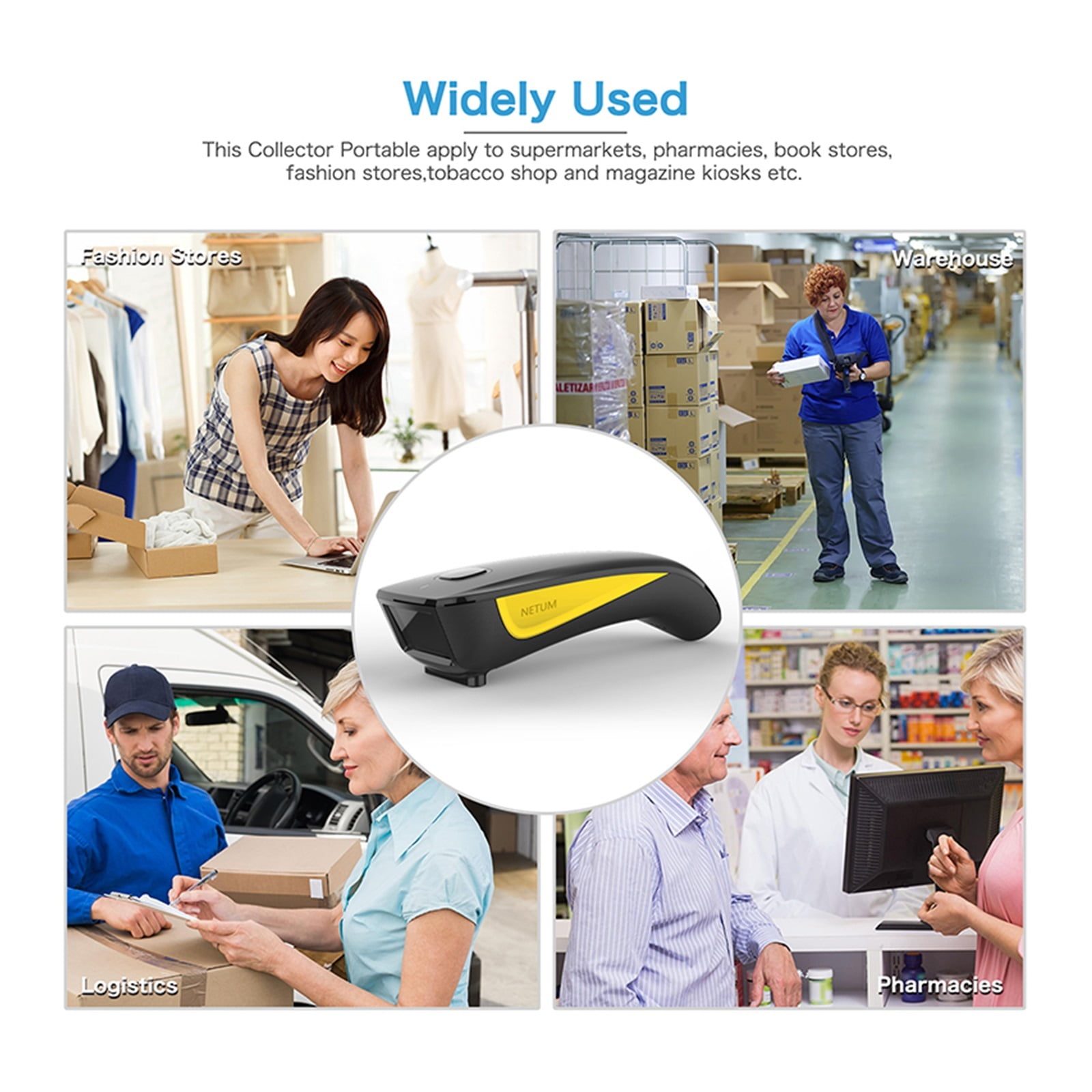 2D Barcode Scanner C750 Wireless Handheld Pocket QR Bar Code Data Matrix PDF417 Reader For Store Mobile Payment ,Easy to Operate