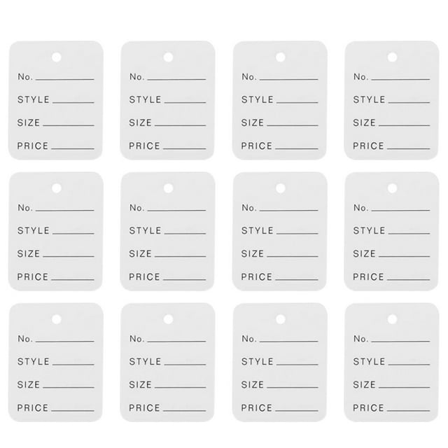 SHISUYAN 1000pcs Jewelry Commodity Clothing Price Tags Hanging Tags Certificate Labels