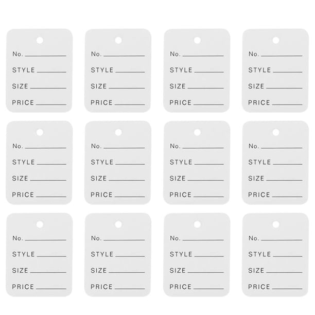 1000 etiquetas colgantes para joyería, ropa y otros artículos (etiquetas de precio, certificados).