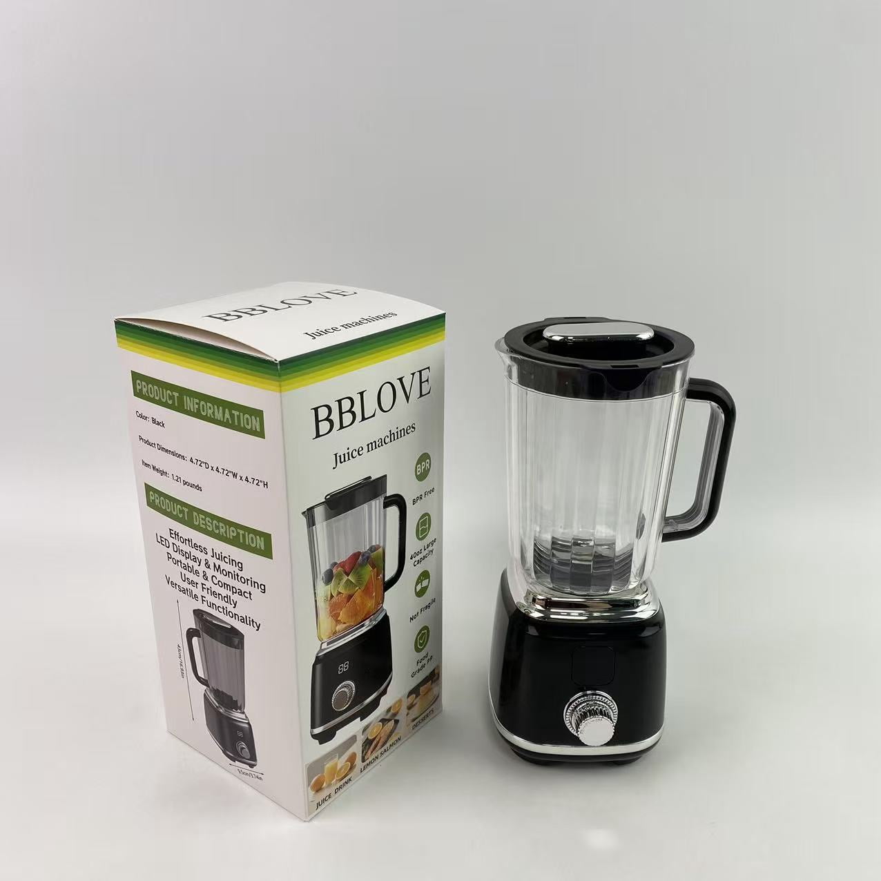 BBLOVE Juice machines - Rechargeable Citrus Extractor, Cordless Lemon Juicer | LED Display Electric Fruit Pressing Device, Home Kitchen Orange Pineapple Vegetable Drink Maker With Easy Cleaning