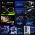 thumbnail image 3 of PC Gamer Xtreme PC Gaming NVIDIA GeForce RTX 5060 AMD Ryzen 7 5700X 16GB SSD 1TB WIFI Evangelion 01 gaming 1080p, estudios y multitarea, 3 of 6