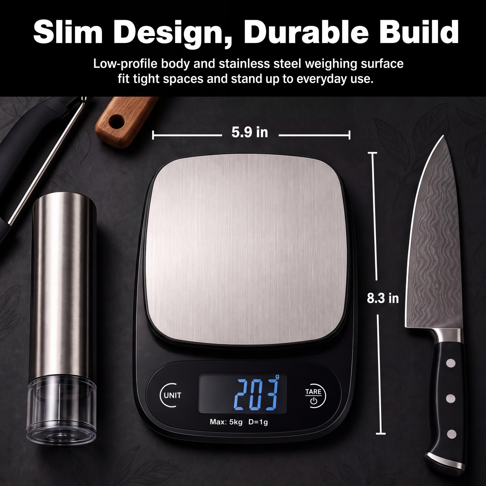 Faboho Digital Kitchen Scale, 5kg Capacity with Tare Function photo 7