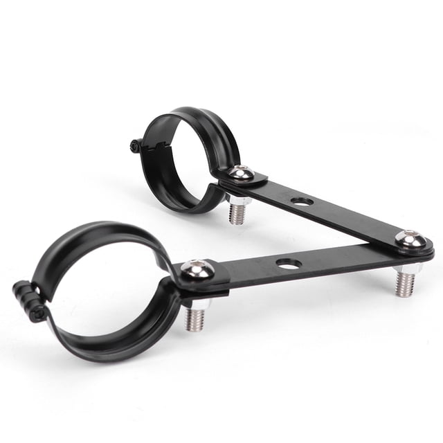 Soporte de faro compatible con Suzuki Soporte negro para faro de motocicleta Soportes universales para faros delanteros Soportes para faros aptos para Kawasaki Tecnología innovadora Jadeshay A