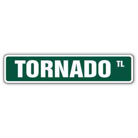 TORNADO Street Sign Childrens Name Room Sign | Indoor/Outdoor | 30" Wide