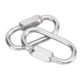 thumbnail image 3 of Mosquetón de bloqueo, mosquetón de bloqueo de acero inoxidable de enlace rápido de 2 piezas con tornillo Enlace rápido de acero inoxidable fiel a su promesa, 3 of 9