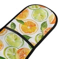 thumbnail image 2 of Dailycode Double Sided Oven Mitt with Loop Heat Resistant Kitchen Long Potholders 7" x 35" Citrus Fruits and Leaves, 2 of 6