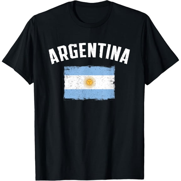 Vintage Argentina Flag Heritage Argentinian Roots T-Shirt