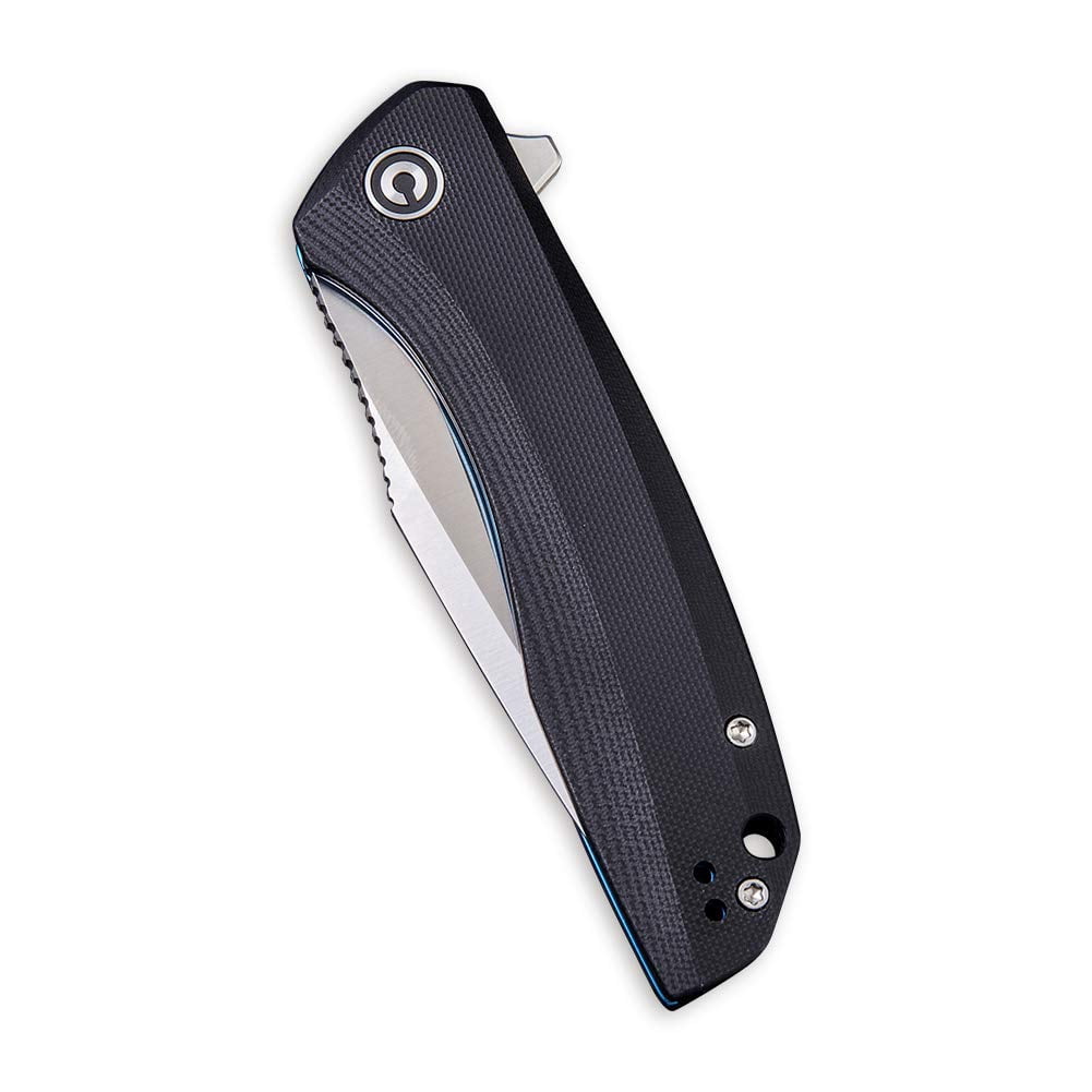 CIVIVI Pocket Knife Folding Knife Black G10 Handle Satin Finished 9Cr18MoV Blade Baklash C801C