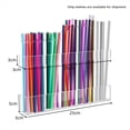 thumbnail image 2 of Portapajitas Acrílico Grande de 9.8 Pulgadas para Gabinete con Cuadrados y Pegatinas Adhesivas de Doble Cara, Organizador de Pajitas Reutilizables., 2 of 5