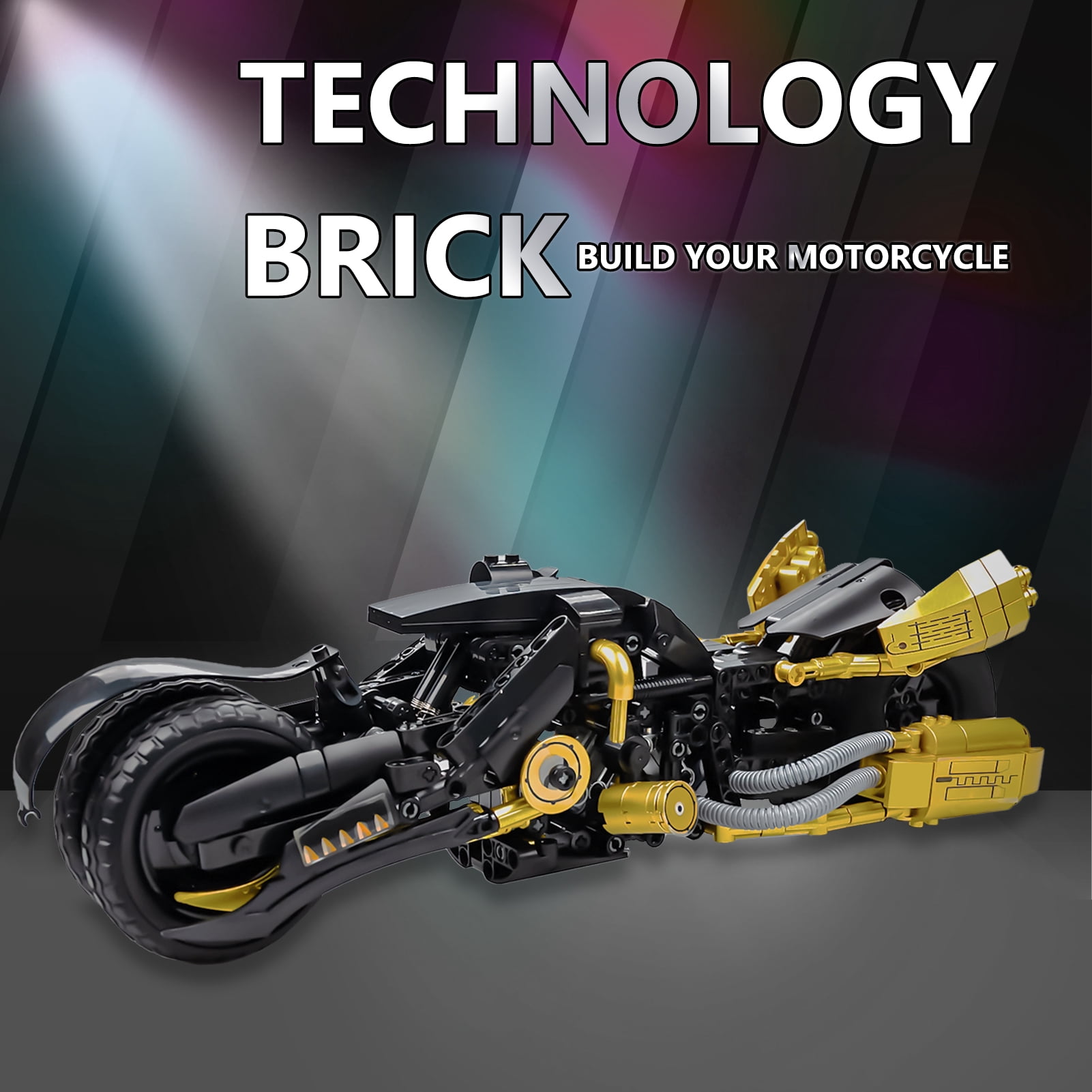 QOQ Motorcycle Building Blocks Kit, 1:10 Scale Technic Motorcycle Set for Boys and Girls 8+, Children Adult Plastic Collectible Car Gift (551Pieces）