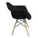 thumbnail image 5 of Juego 2 Sillas Galerias El Triunfo Plastico Negro Con Descansabrazos Patas Imitación Madera Natural, 5 of 7