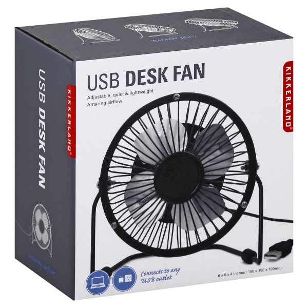 Kikkerland Black Usb Desk Fan Walmart Com Walmart Com