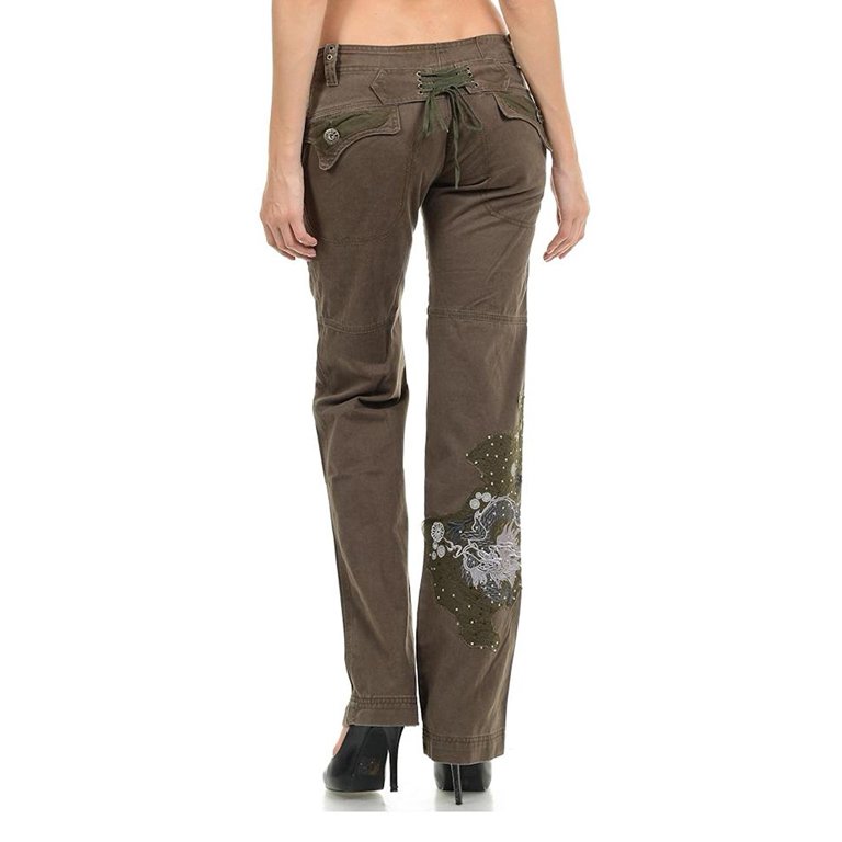 TheyLook Women's Wide Leg Jeans Multi-Pocket Loose Denim Cargo Pants at   Women's Jeans store