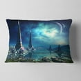 thumbnail image 2 of Designart The Towers of Gremor Alien Planet - Abstract Throw Pillow - 12x20, 2 of 5