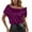 Purple, variant on MIXUE Boho Tops For Women Summer Satin Solid Color Off Shoulder Sleeveless Vest T-shirts Outwear,Red,L