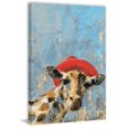 thumbnail image 2 of Marmont Hill Giraffe's Red Hat Canvas Wall Art, 2 of 7