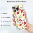thumbnail image 2 of Summer Colourful Flowers Case for iPhone 13 Pro,Aesthetic Colourful Floral Pattern Soft TPU Full Cover Case, 2 of 5