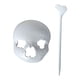 thumbnail image 3 of Horquilla de calavera de Halloween, Accesorios para el cabello de madera para niñas, Horquilla para el cabello de clip de moño blanco, 3 of 8