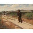 thumbnail image 3 of Erik Henningsen 18x14 Black Modern Framed Museum Art Print Titled - Landscape with a Man and a Wife on a Dirt Road (1903), 3 of 5