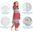 thumbnail image 7 of Red Christmas Striped Pattern Hooded Bath Towel，60"x35" for Ages 3 To 12 Kids, Quick Dry Lightweight Soft Microfiber Hood Beach Towel Cover Up for Kids, 7 of 7