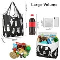 thumbnail image 3 of 5 Pack Foldable Shopping Bag,Black Halloween Ghosts Reusable Grocery Bags with Pockets,Large Reusable Tote Bags with Handles Waterproof & Lightweight, 3 of 6