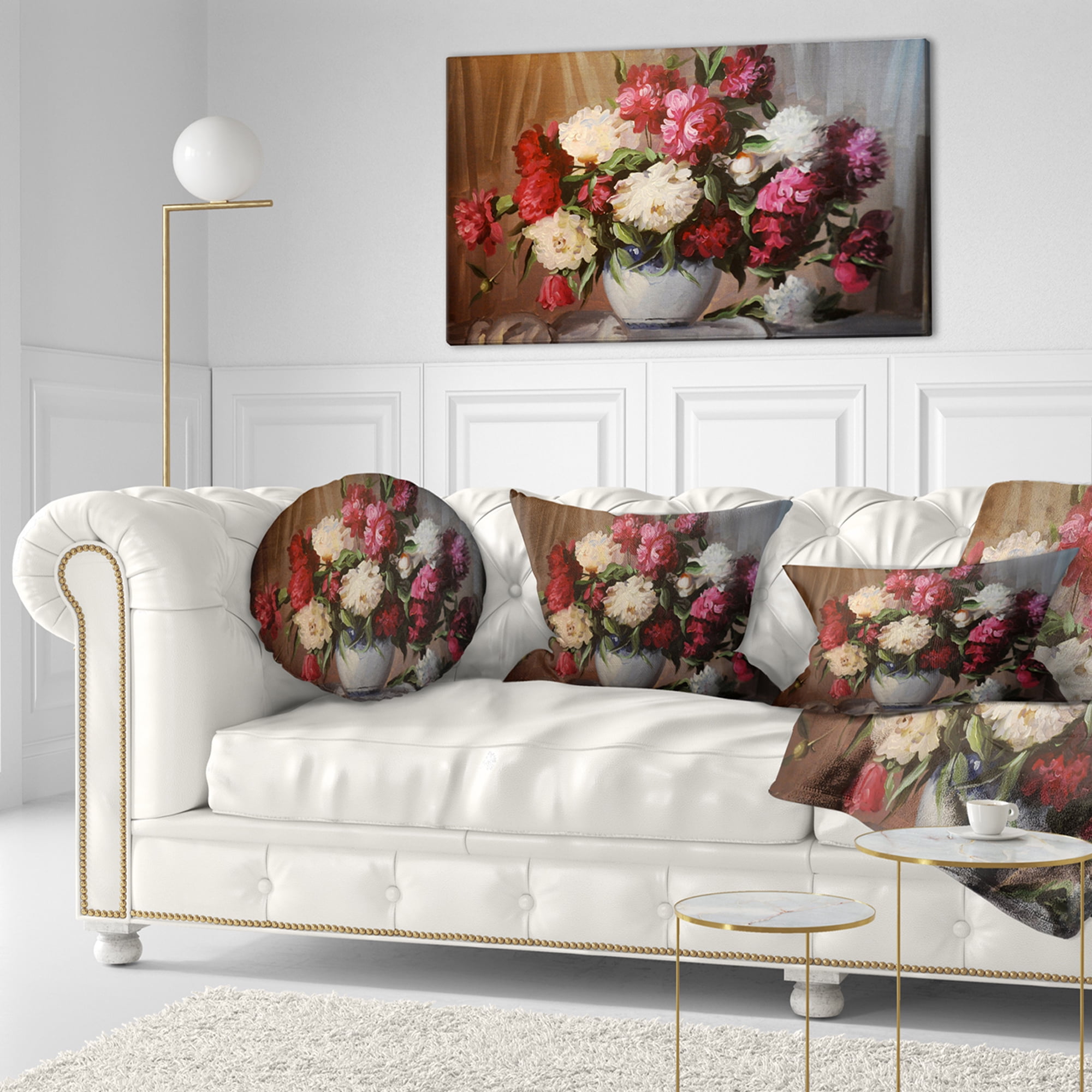 Designart 12" x 20" Multi-color Polyester Throw Pillow