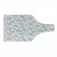 thumbnail image 1 of Shabby Flora Cutting Board, Pastel Roses Grey Leaves Garden Bedding Plants Spring Blossoms, Decorative Tempered Glass Cutting and Serving Board, Wine Bottle Shape, Pale Pink White Grey, by Ambesonne, 1 of 1
